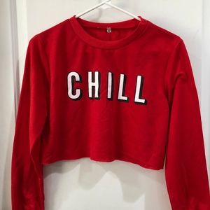 "Chill" Long Sleeve Crop Top